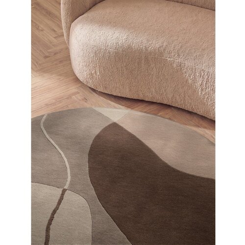 Villeroy Boch Smeđi vunen okrugao tepih &amp;oslash; 160 cm Muse &amp;ndash; Slike