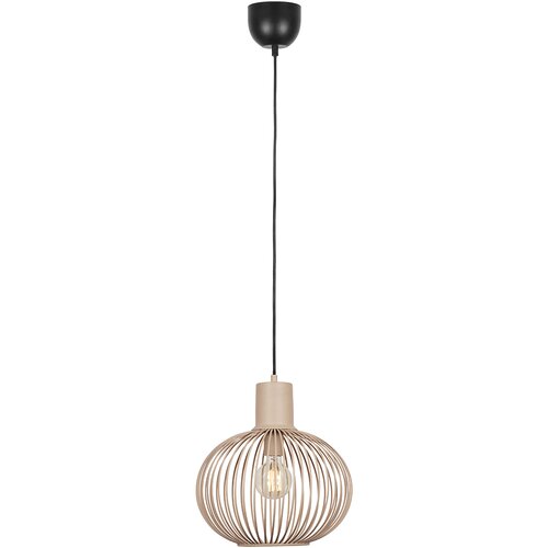 Trio Leuchten Moderna žična viseča svetilka črna z bež 33 cm - Gila Cene