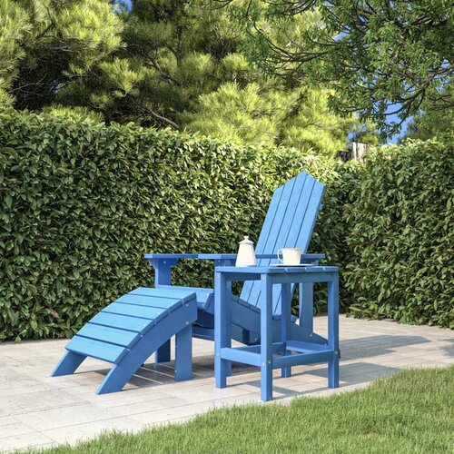  Vrtni stol Adirondack plava boja vode 38 x 38 x 46 cm HDPE Slike