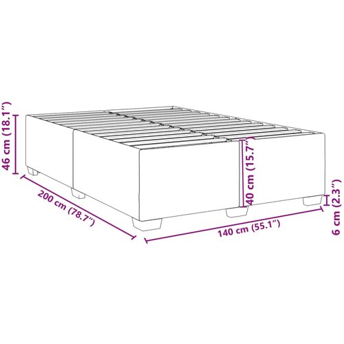  Okvir za krevet ružičasti 140x200 cm bar&amp;scaron;unasti Slike