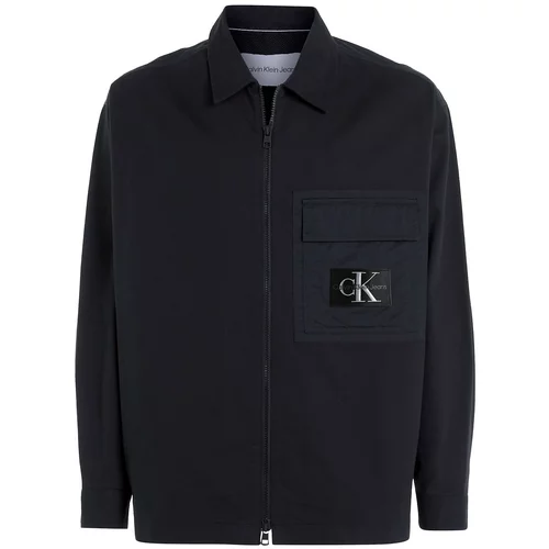 Calvin Klein Jeans Prehodna jakna črna / bela