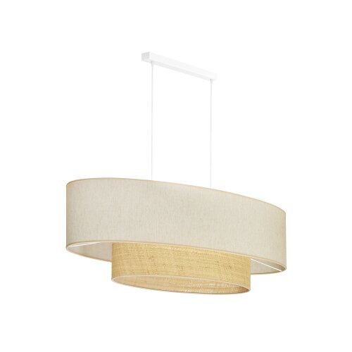  Duolla - Visilica na sajli DOUBLE OVAL NATURE 2xE27/15W/230V krem/bež Slike