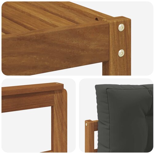  Set vanjskih sofa 6 kom. Prirodna i antracit Smeđa 327 x 168,5 x 73 cm Slike
