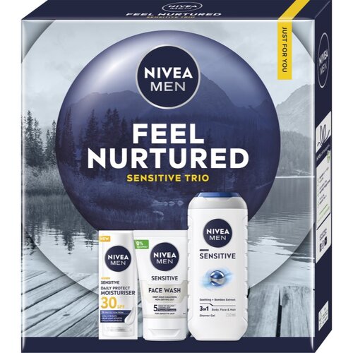 Nivea MEN Feel Nurtured darilni set za telo in obraz Cene