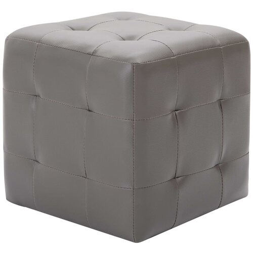 Maison Chic Dvo delni komplet Nočne omarice - Nočne mize umetno usnje 30x30x30 cm sive, (21688770) Cene