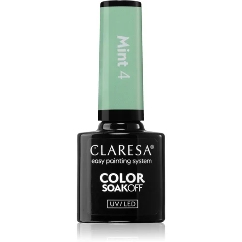 Claresa SoakOff UV/LED Color Mint gel lak za nohte odtenek 4 5 g