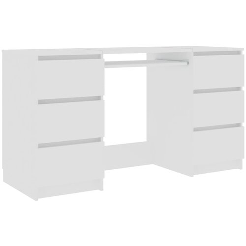 Maison Chic Pisalna miza - pisarni&amp;scaron;ka miza - Računalni&amp;scaron;ka miza bela 140x50x77 cm iverna plo&amp;scaron;ča, (21785158) Slike