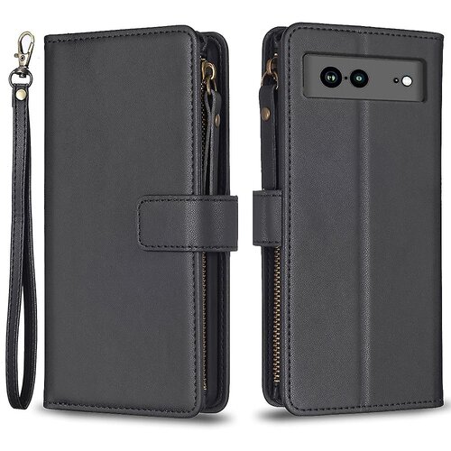 INORCO BF Style-19 za Google Pixel 7a, odporna proti prahu, etui za telefon iz PU usnja, stojalo za denarnico, prevleka iz lupine z zadrgo, (22034388) Cene