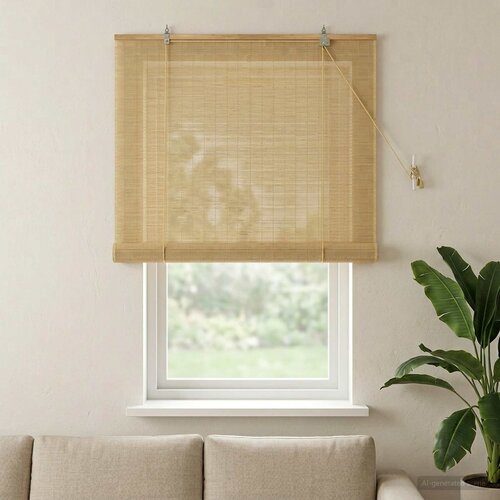 Rolo zavjesa Prirodna 120 x 160 cm Bambus Cijene