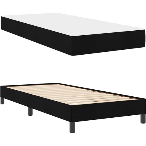  s opruga kutije Crna 90 x 200 cm tkanina Slike