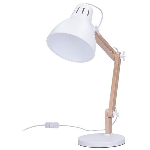 Solight WO57-W &amp;minus; Stona lampica FALUN 1xE27/25W/230V bela/hrast Slike