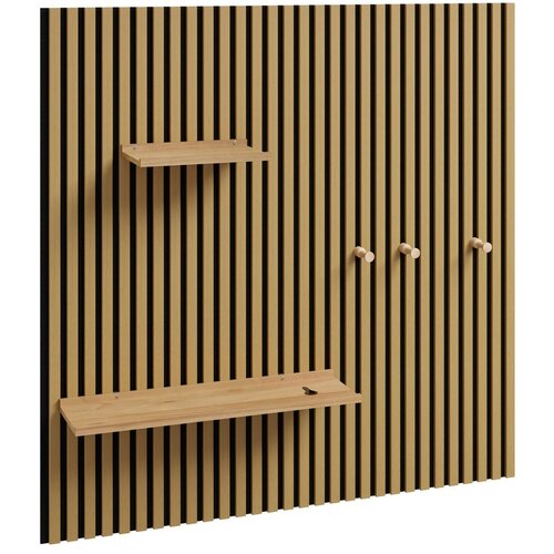 SoBuy Mensola Zidna Shranjevanje Barva Les Črna 120x19x120cm FHK40-N, (5000489652) Slike