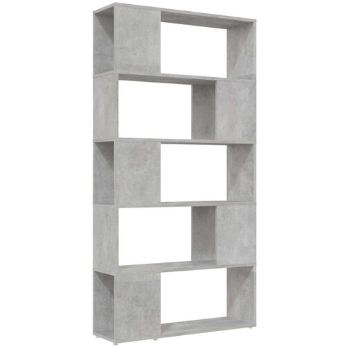 VidaXL ormarić za knjige / pregrada boja betona 80x24x155 cm iverica Slike