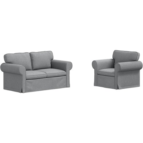 vidaXL Kavč 2 pcs Svetlo siva, (5000143646) Cene