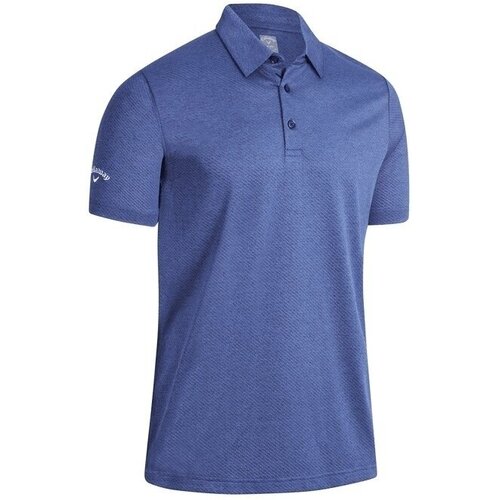 Callaway Heathered Jacquard Mens Polo Shirt Peacoat Heather M Slike