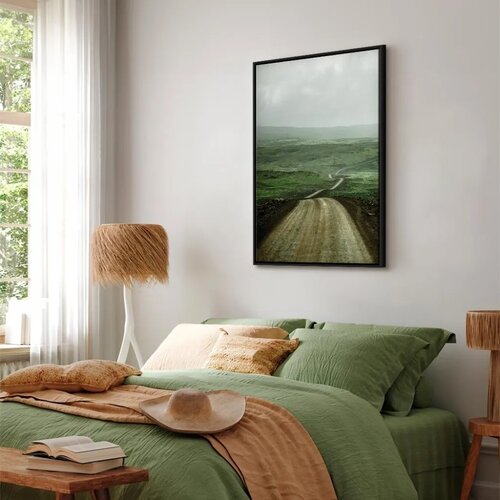  Slika - Road Across the Plains (1 Part) Vertical 40x60 U crnom drvenom okviru Slike