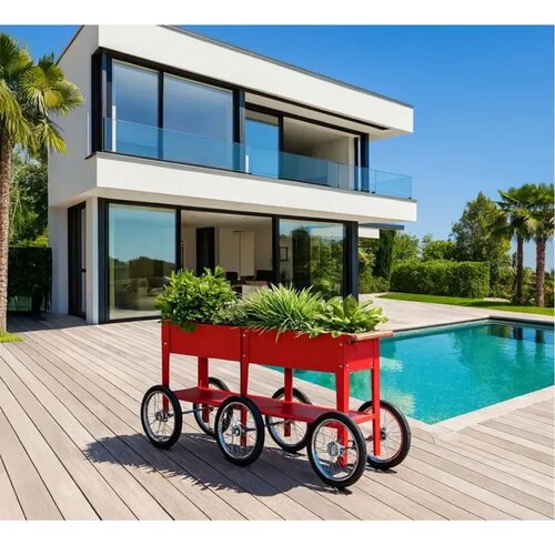Herstera Garden | Pokretna povi&scaron;ena gredica | 94 L | 186x50x80 cm | Crvena - BRANDED IN EU Cijene