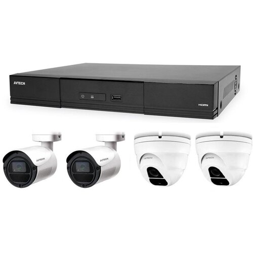 Avtech komplet kamer 1x nvr AVH2109AX, 2x 2MPX ip bullet kamera DGM2103SV in 2x 2MPX ip dome kamera DGM2203SVSE + 4x utp kabel 1x RJ45 - 1x RJ45 Cat5e 15m! Cene