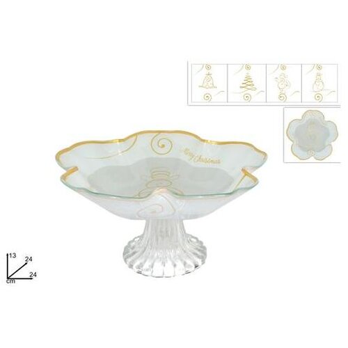  OVAL SA STALKOM 24CM STAKLO BIJELO ZLATNI XNA20005331 Cijene