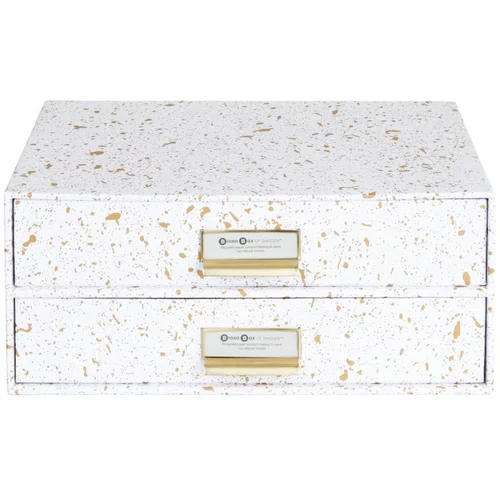 Bigso Box of Sweden Namizni predalnik v zlati in beli barvi Birger