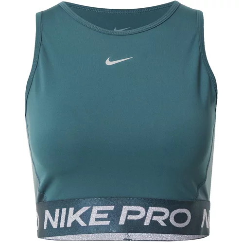 Nike Športni top 'Pro' jelka / črna / bela