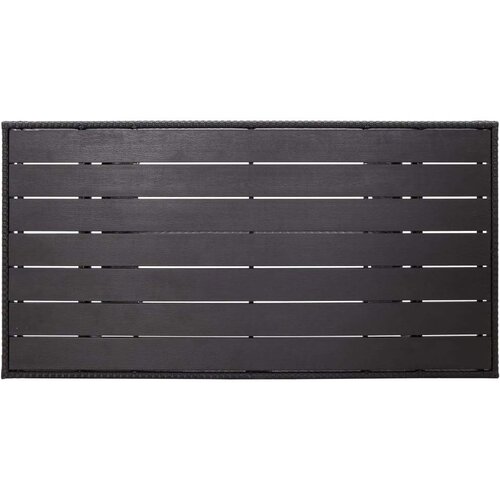 VidaXL Vrtni stol crni 120 x 70 x 66 cm od poliratana Slike