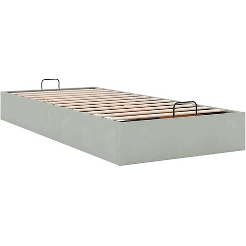 VidaXL Okvir za krevet bez madraca svjetlosivi 90x190 cm bar&amp;scaron;unasti Slike