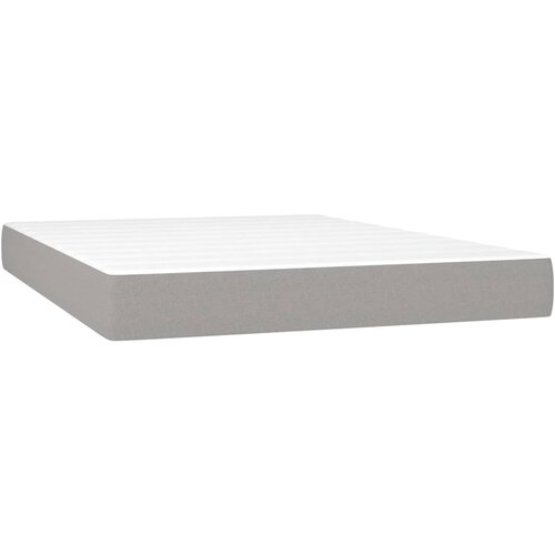  box spring s madracem LED svjetlosivi 140x200 cm tkanina Slike