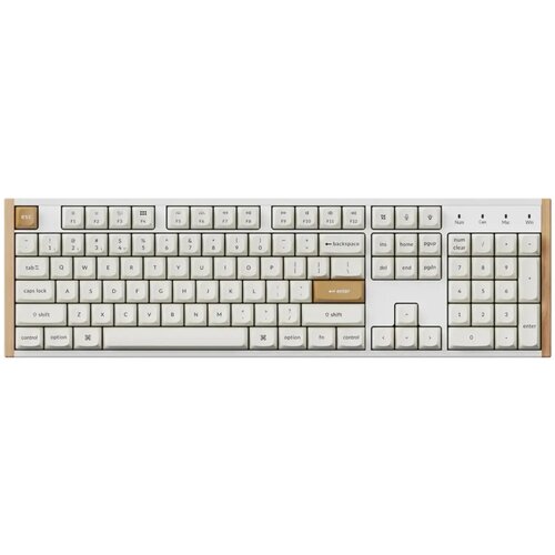 KEYCHRON K10 HE keyboard Gaming USB + RF Wireless + Bluetooth QWERTY English White, Wood Cijene