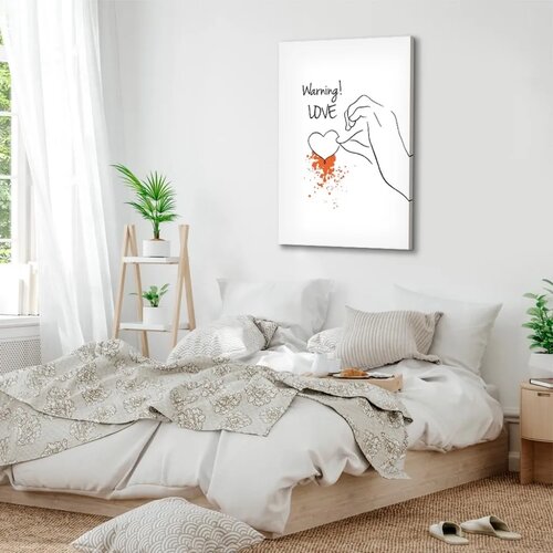  Slika - Warning! Love (1 Part) Vertical 20x30 Premium Print Cene