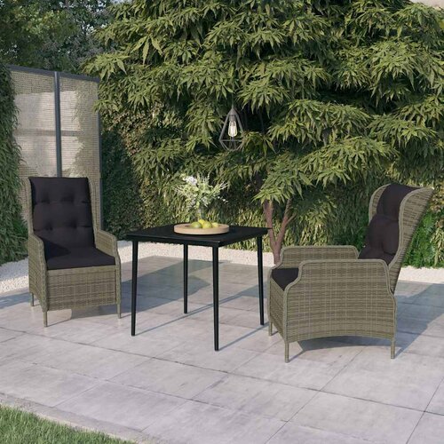  3-dijelni vrtni blagovaonski set smeđi Smeđa Dužina stola 80 cm Cene