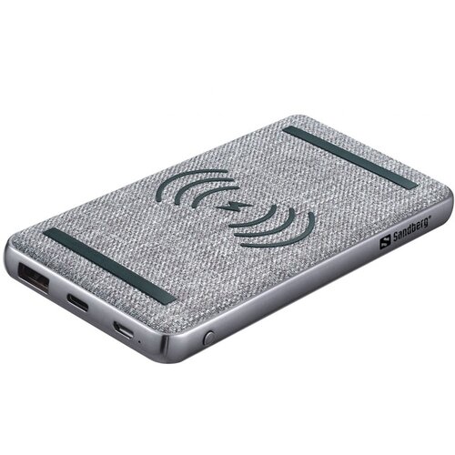 Sandberg prenosna baterija (powerbank) wireless, 10.000 mah, siva Cene