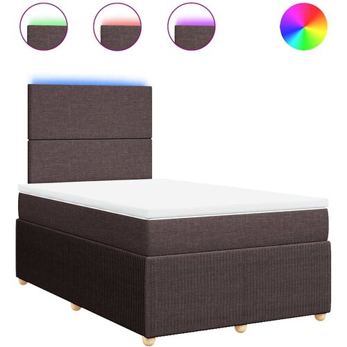 Krevet box spring s madracem tamnosmeđi 120 x 190 cm od tkanine Slike