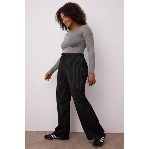 Trendyol Ženske pantalone Tbbaw26Ar00008, Crne Slike