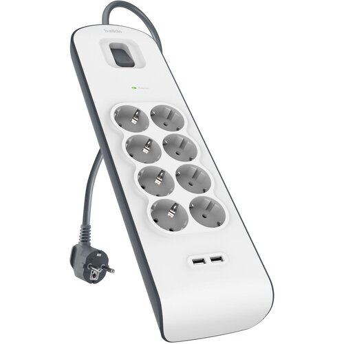 Belkin Steckdosenleiste 8-fach 2 Meter Netzkabel BSV804vf2M-V2 Slike