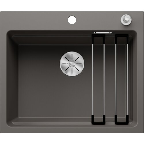 Blanco sudoper ETAGON 6 InFino SILGRANIT pribor inox nosači, s dalj. upr. - VULKAN SIVA Cijene