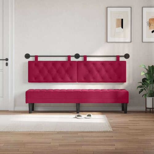  Držeće uzglavlje Zidne Vinska crvena 190 x 55 x 7 cm Bar&amp;scaron;un - boja crnog vina 180 cm bez LED Slike