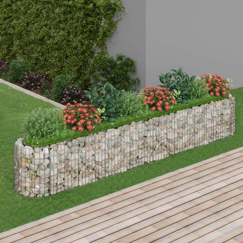 vidaXL Gabionska povi&scaron;ena gredica od pocinčanog željeza 330x50x50 cm Cijene