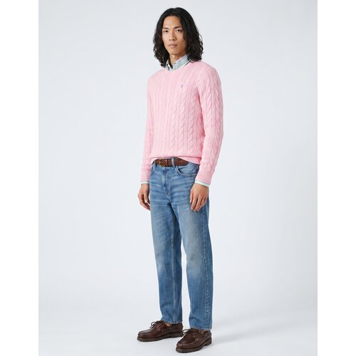 Polo Ralph Lauren PULL COL ROND EN MAILLE TORSADEE Ružičasta Slike