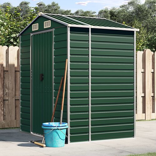 VidaXL Vrtna lopa zelena 191x130x198 cm pocinkano jeklo Slike
