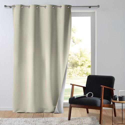 Douceur d int&amp;eacute;rieur Bež zavjesa sa zvučnom izolacijom od mikrovlakana 135x260 cm Micropolar &amp;ndash; Slike