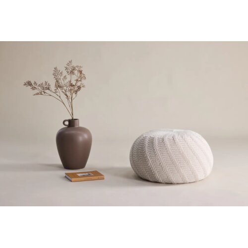 Venture Home okrugli puf Ted ⌀45 cm, bjelkasta Cene