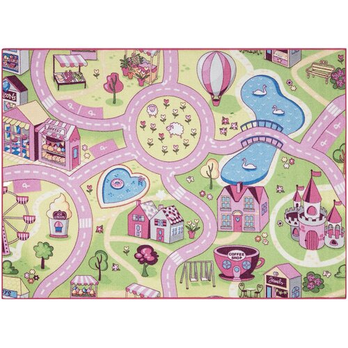RugsX Preproge REBEL ROADS PREPROGA Sweet town 26, Sladkarije 140x200 cm Rožnata Cene