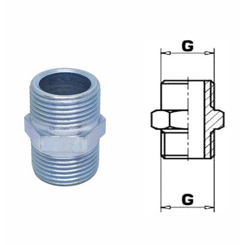  Bojlerski dupli nipli 3/8&amp;#039;&amp;#039;, 19x25x17 mm Slike