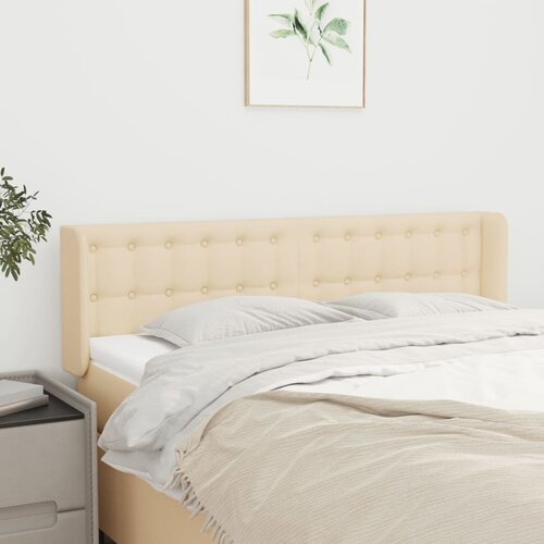 vidaXL Uzglavlje s ušima krem 147x16x78/88 cm od tkanine Cijene