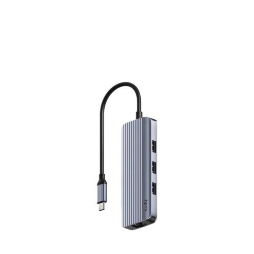 Cudy Adapter-konverter UH606 USB Tip C 3xUSB-A 3.0/RJ-45/HDMI/USB-C Slike