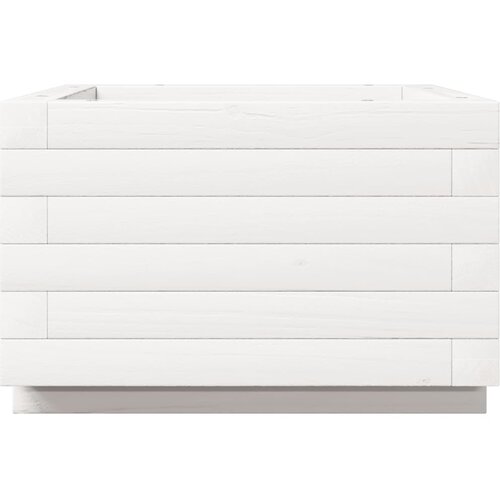  Vrtna sadilica bijela 40x40x26,5 cm od masivne borovine Slike