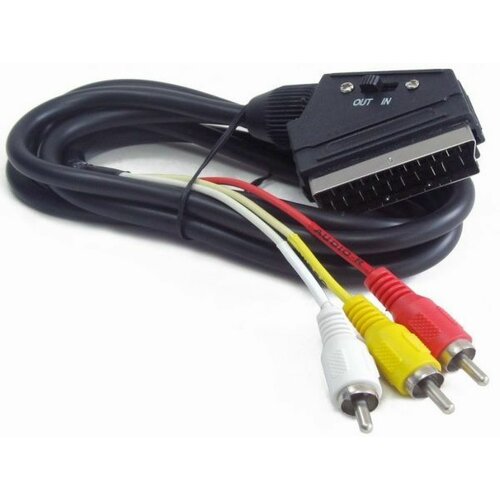 Gembird CCV-519-001 Bidirectional sa prekidacem RCA to SCART audio-video cable, 1.8 m Cene