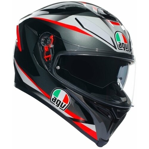 Agv K-5 S Plasma Black/Grey/Red XL Čelada Slike