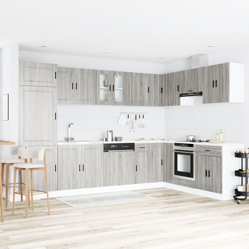 vidaXL Set od 2 Siva sonoma Konstruirano drvo 80x46x81.5 cm Cijene